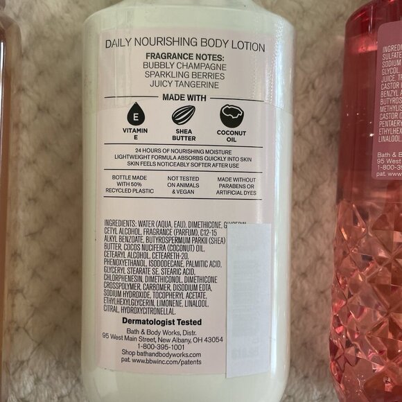 Bath & Body Works Champagne Toast Lotion Shower Gel Hand Soap 3 Piece Gift Set - Picture 6 of 8